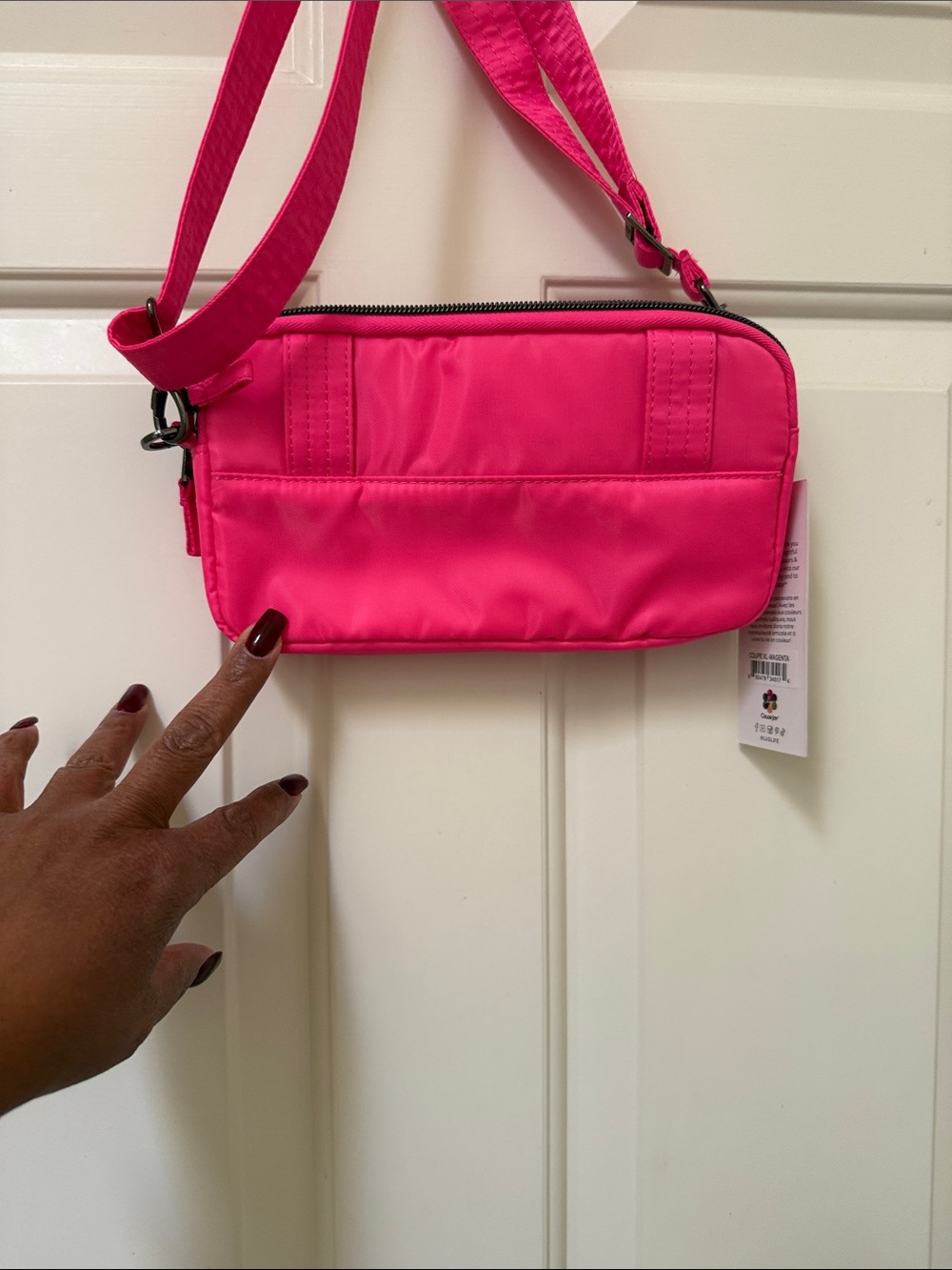 NWT lug Coupe XL Bright Pink Crossbody Bag - Picture 5 of 8